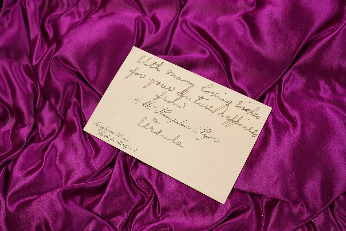 A late Victorian cased set of four silver apostle serving spoons, by Wakely & Wheeler, London, 1890, 19.6cm, 6.5oz.